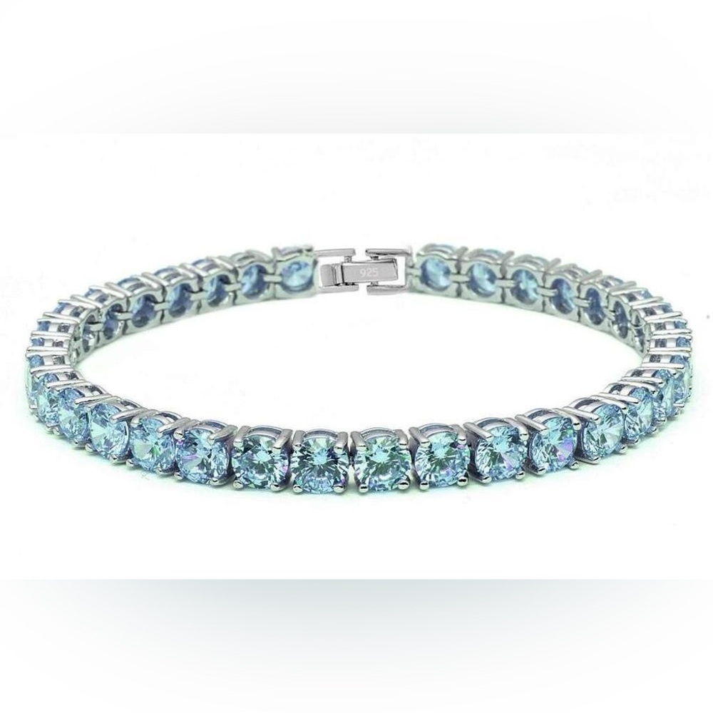 Aquamarine tennis bracelet